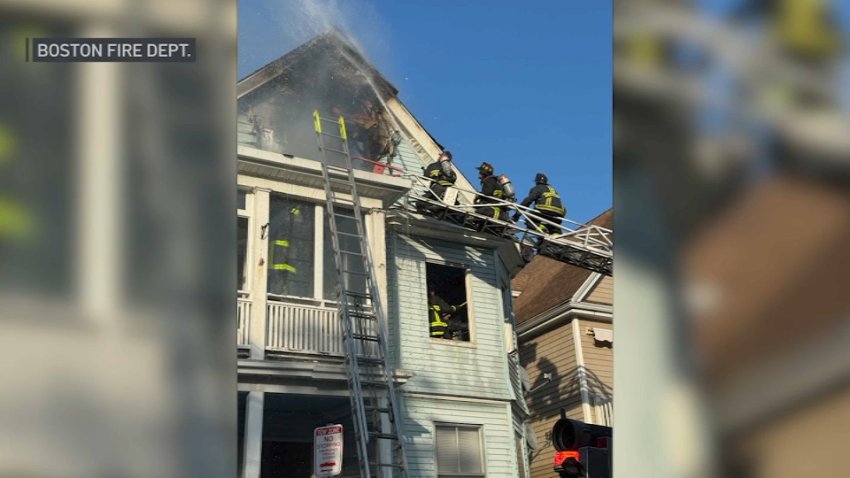 Boston Fire Department responds to a Corwin Street fire on July 12, 2025.