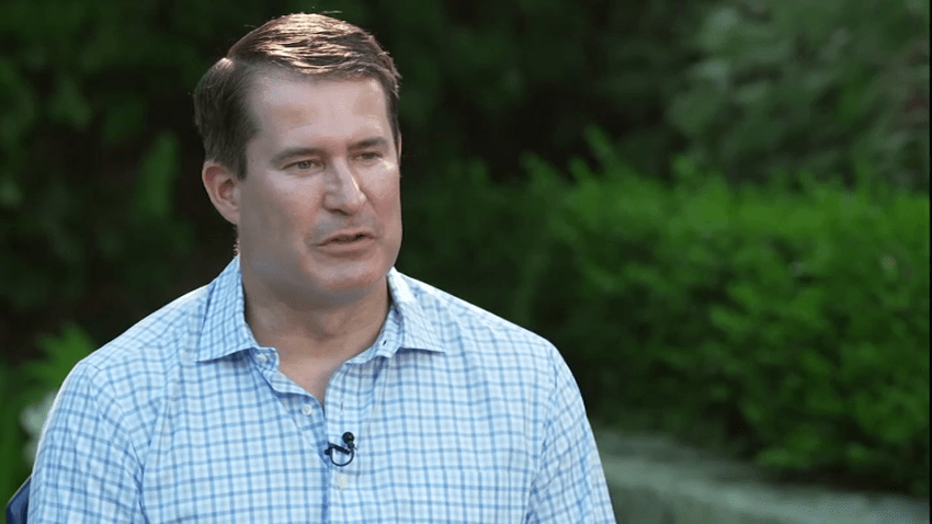 Rep. Seth Moulton, D-Mass., during an interview with NBC10 Boston.