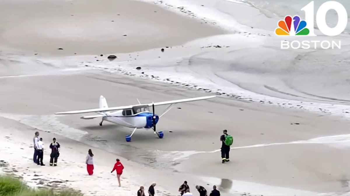 Video shows plane on Cape Cod beach after emergency landing – NBC Boston