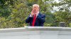 Trump takes an unexpected walk on the White House roof to survey new projects