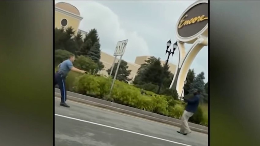 Video shows police confronting a carjacking suspect in Everett, Massachusetts, on July 31, 2025.