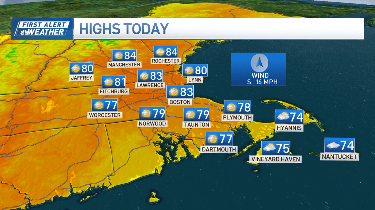 Boston forecast: Cloudy and muggy, chances of rain in NH & VT – NBC Boston