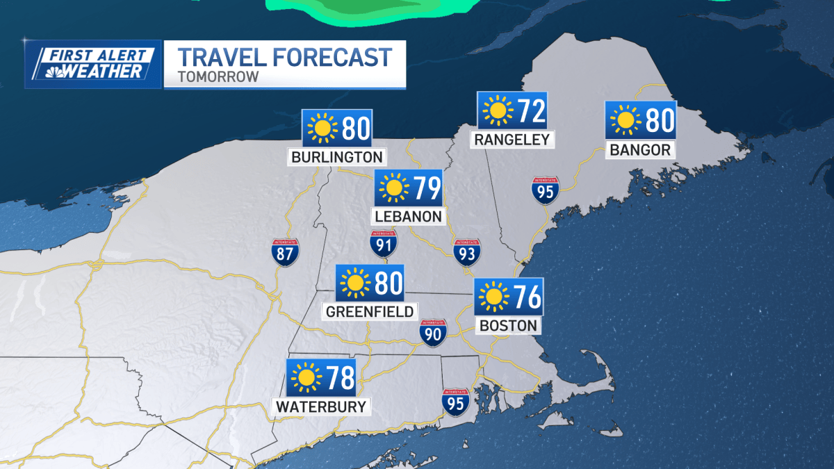 Weather today: rain leaves, banner weekend in Boston ahead – NBC Boston