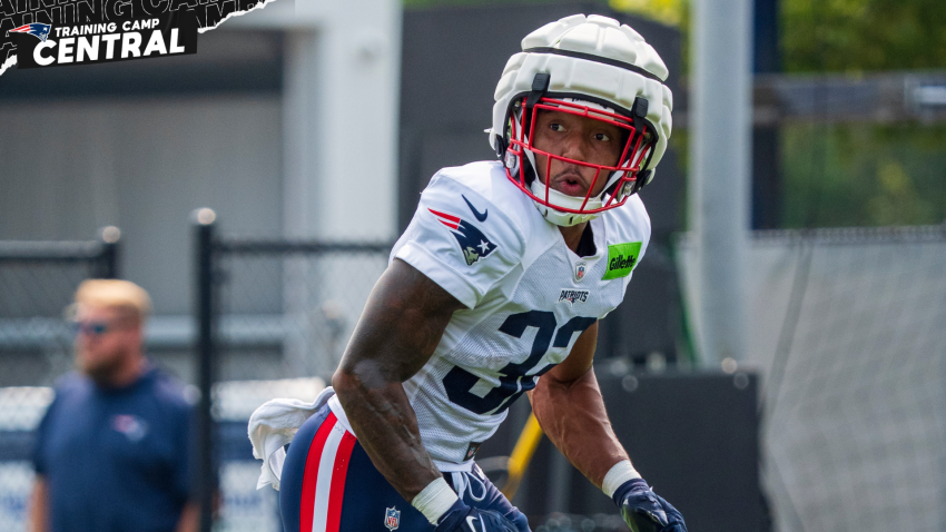 Patriots running back TreVeyon Henderson