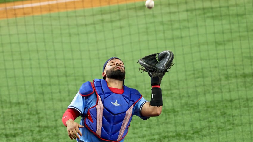 Toronto Blue Jays catcher Ali Sanchez
