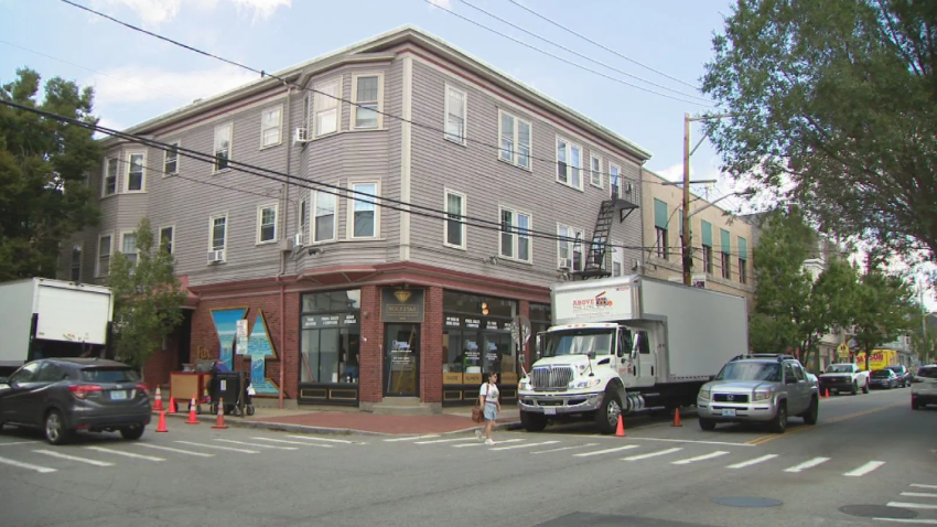 Crews were seen transforming a store in Providence in preparation for filming. (WJAR)