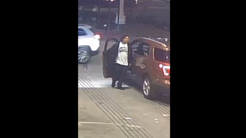 Surveillance video shows a person suspected in an Aug. 3, 2025, carjacking in Tewksbury, Massachusetts, according to police.