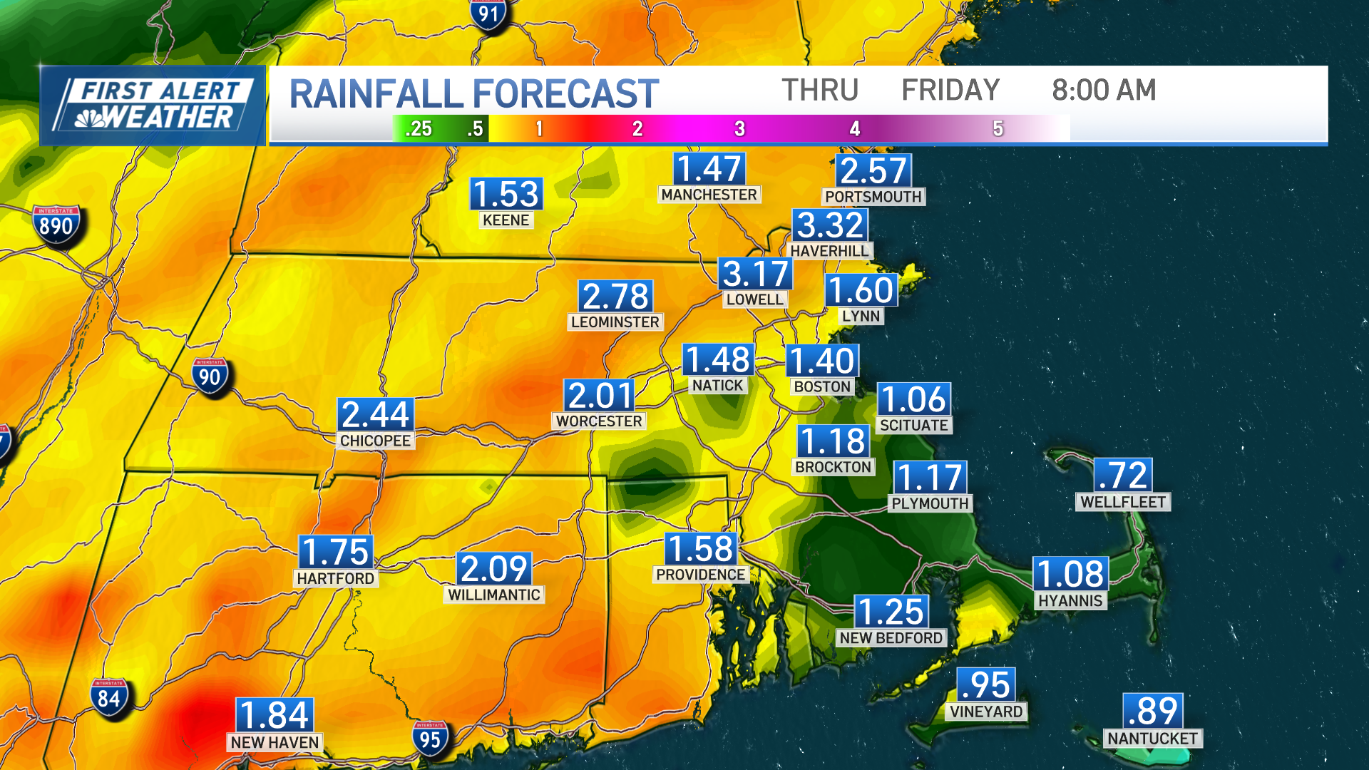 Flash flood warning, thunderstorms in Mass.: Live radar – NBC Boston