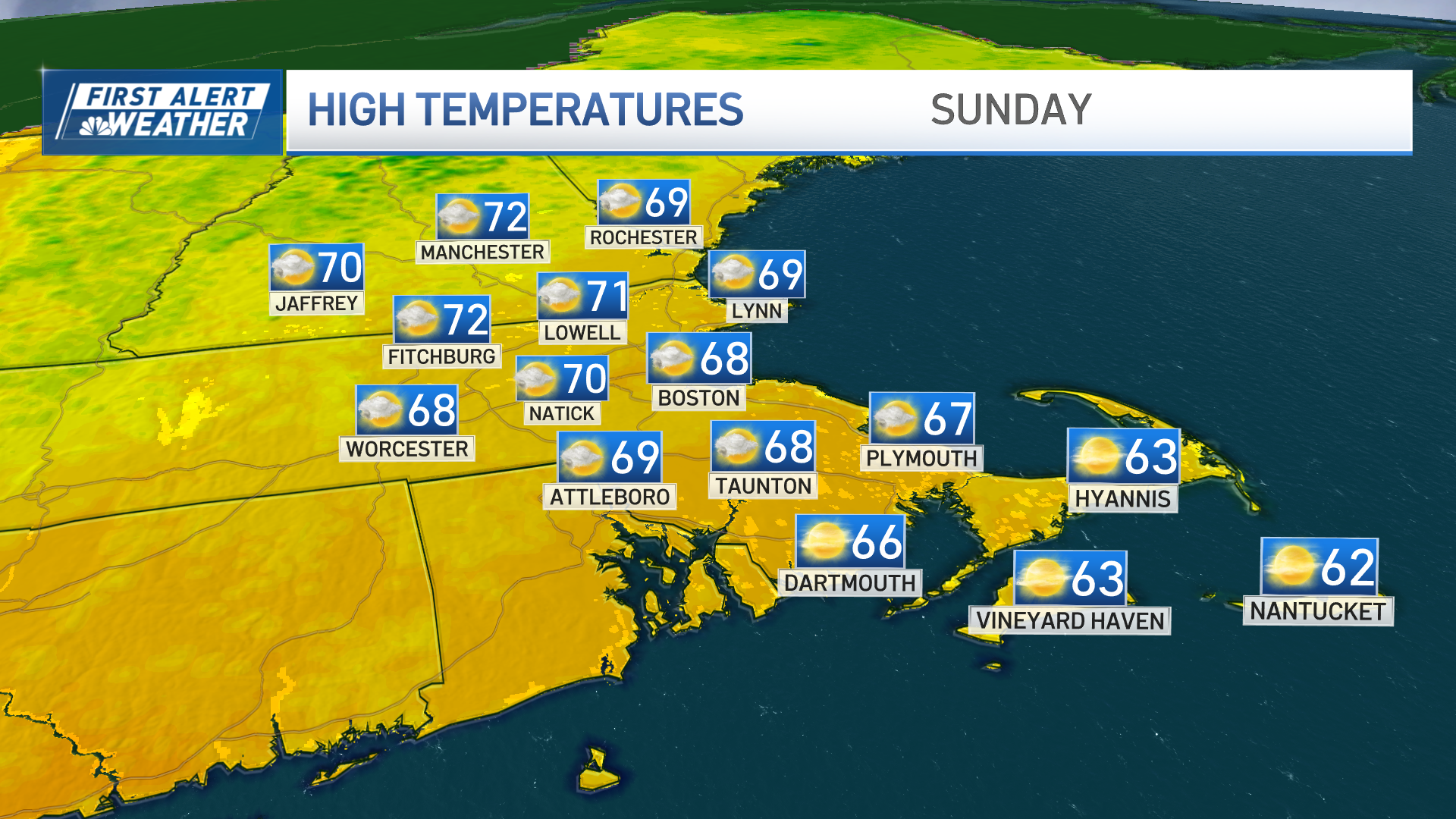 Boston weather today: Sunny before rain returns Monday – NBC Boston