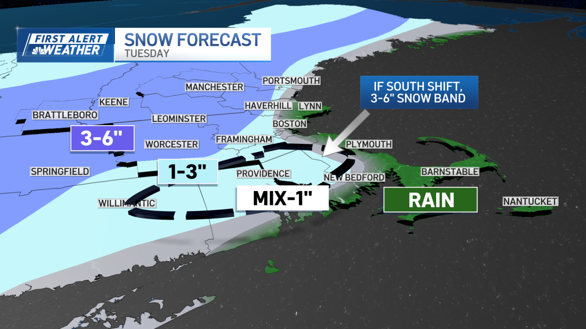 Snowfall map for Tuesday storm: Here's how much to expect where you live