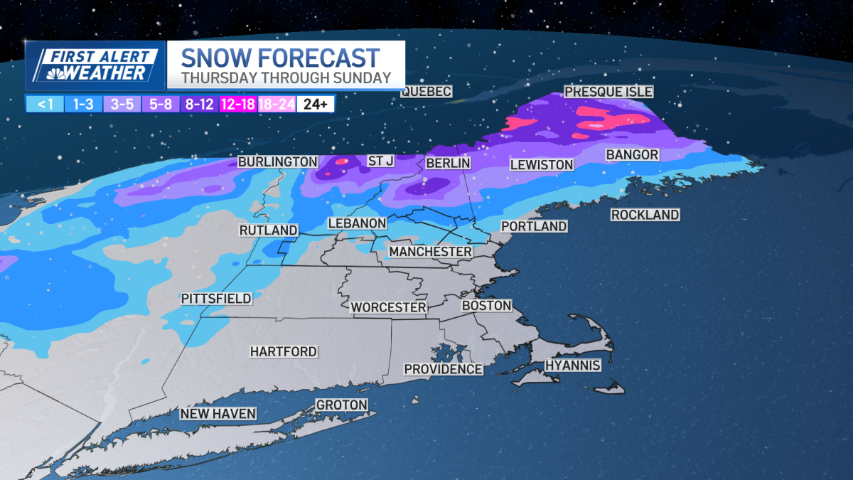 Winter storm in Boston: How much snow will Mass., NH get? – NBC Boston