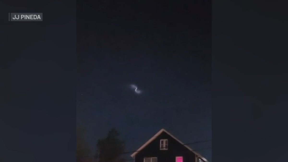 What was that unusual spiral light that popped up in New England's skies last night?