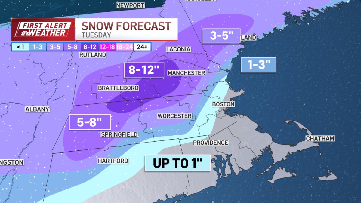 Winter storm warning in Mass., NH: How much snow are we getting today ...