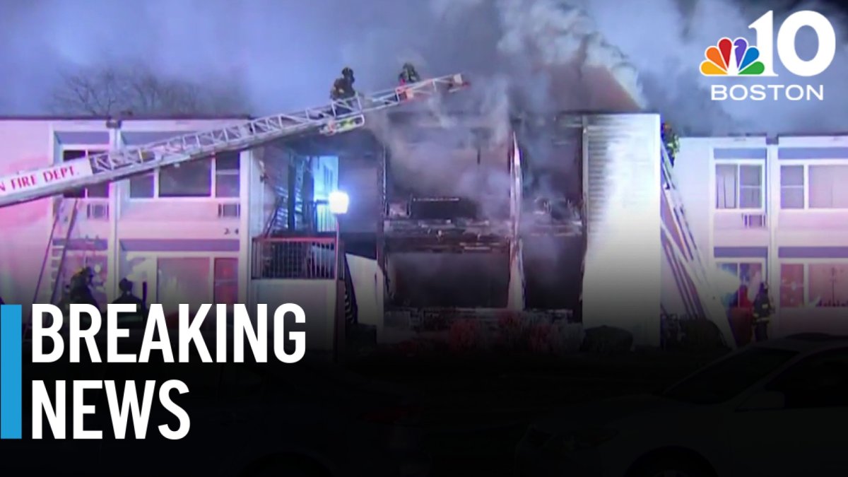 Crews battle large apartment complex fire in Taunton – NBC Boston