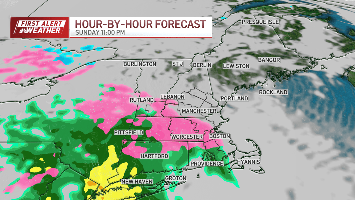 How much snow did Boston get? Sunday winter storm to bring ice – NBC Boston