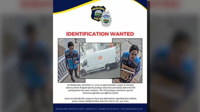 Medford police say they&#039;ve identified the person pictured here, who is accused of stealing a package from a local home.