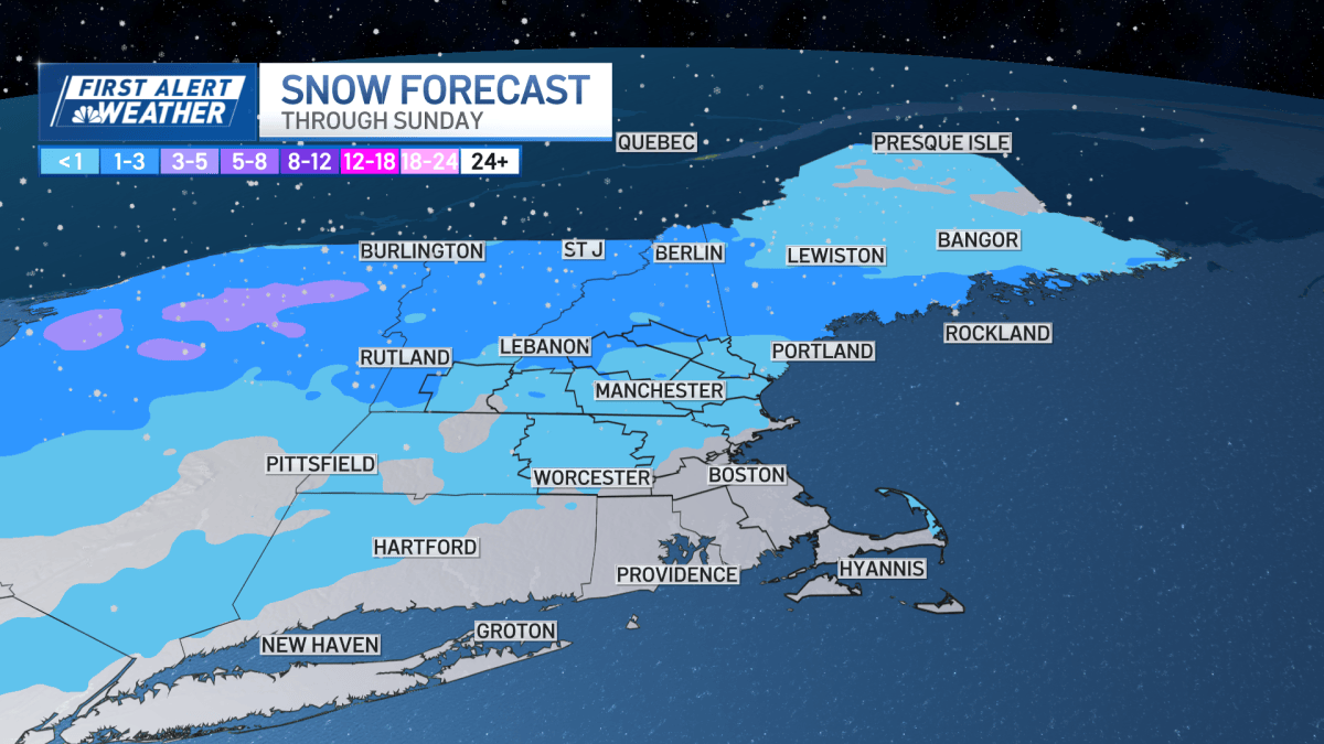 Winter storm forecast: Snow, cold weather in Mass. this weekend – NBC ...