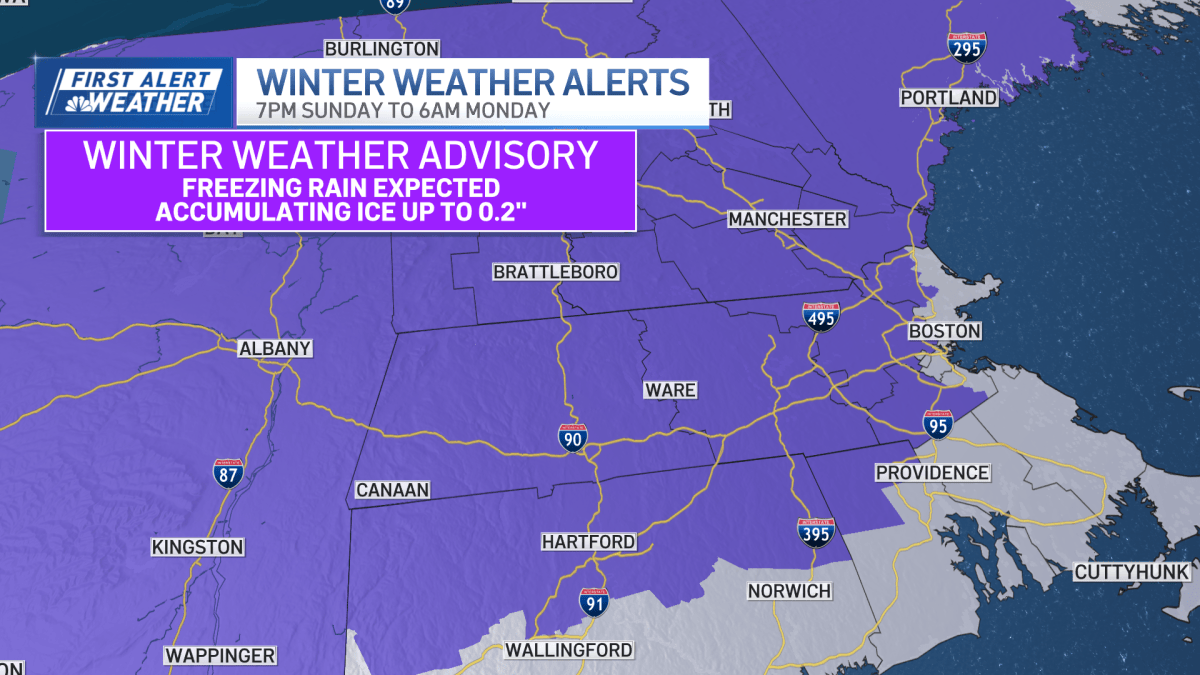 Ice storm in Massachusetts today to impact travel, power – NBC Boston