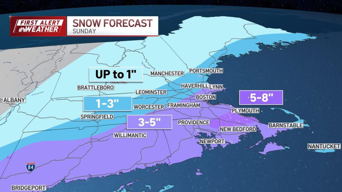 FIRST ALERT: Snow totals keep rising for Sunday storm. See updated snowfall maps