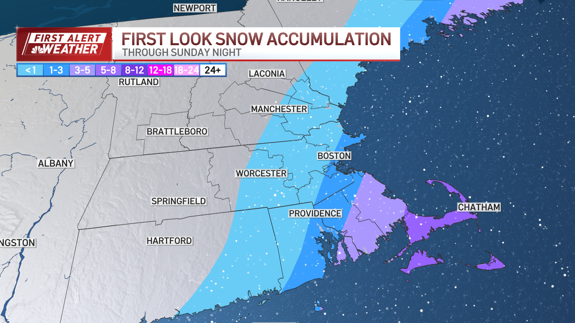 Boston snow this weekend. How much snow will Mass., NH get? – NBC Boston