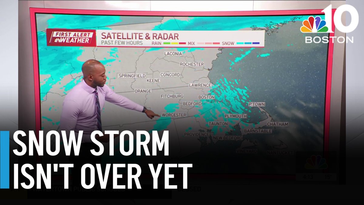Snow storm continues into Monday – NBC Boston