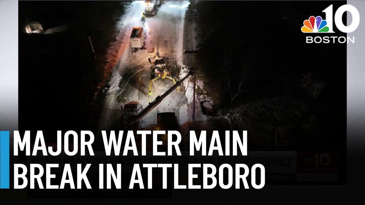 Water main break in Attleboro causes traffic trouble – NBC Boston