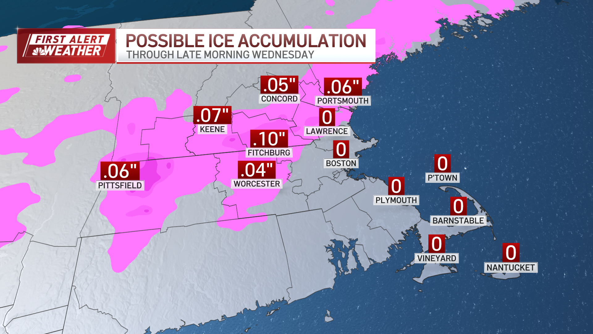 Winter storm warning weather in Mass., NH; severe ice and snow – NBC Boston