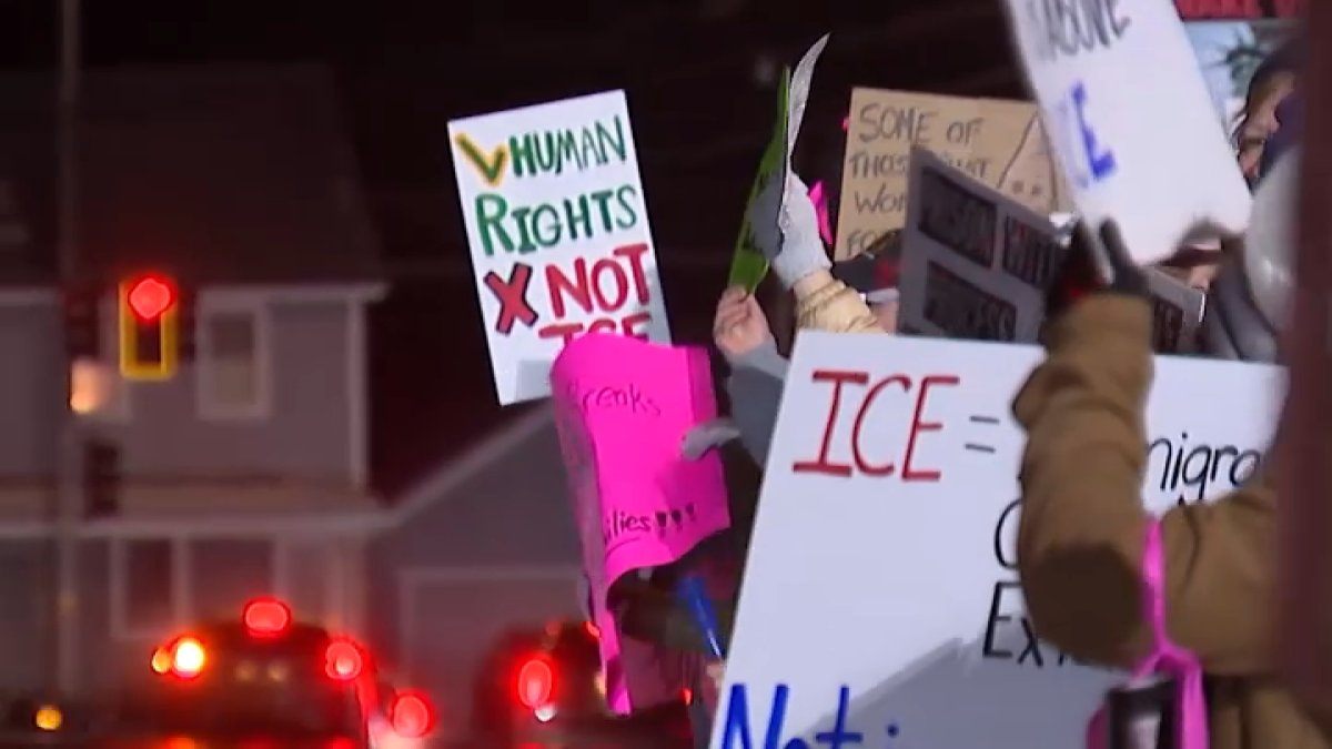 Protesters rally against planned ICE facility in Merrimack, NH