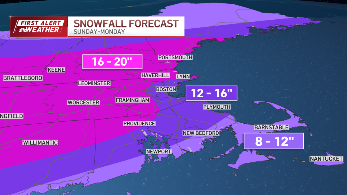 FIRST ALERT: Major 2-day snowstorm set to blast New England starting Sunday