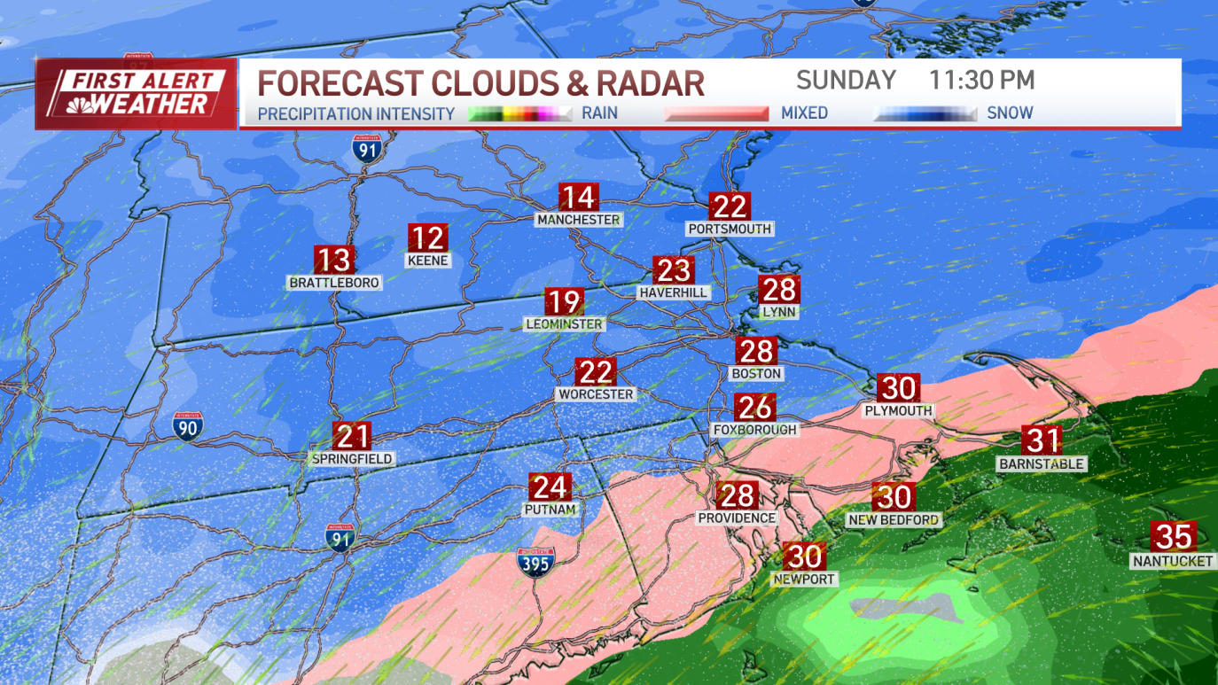 What time does the snow start tomorrow in Boston? Timing, totals – NBC ...