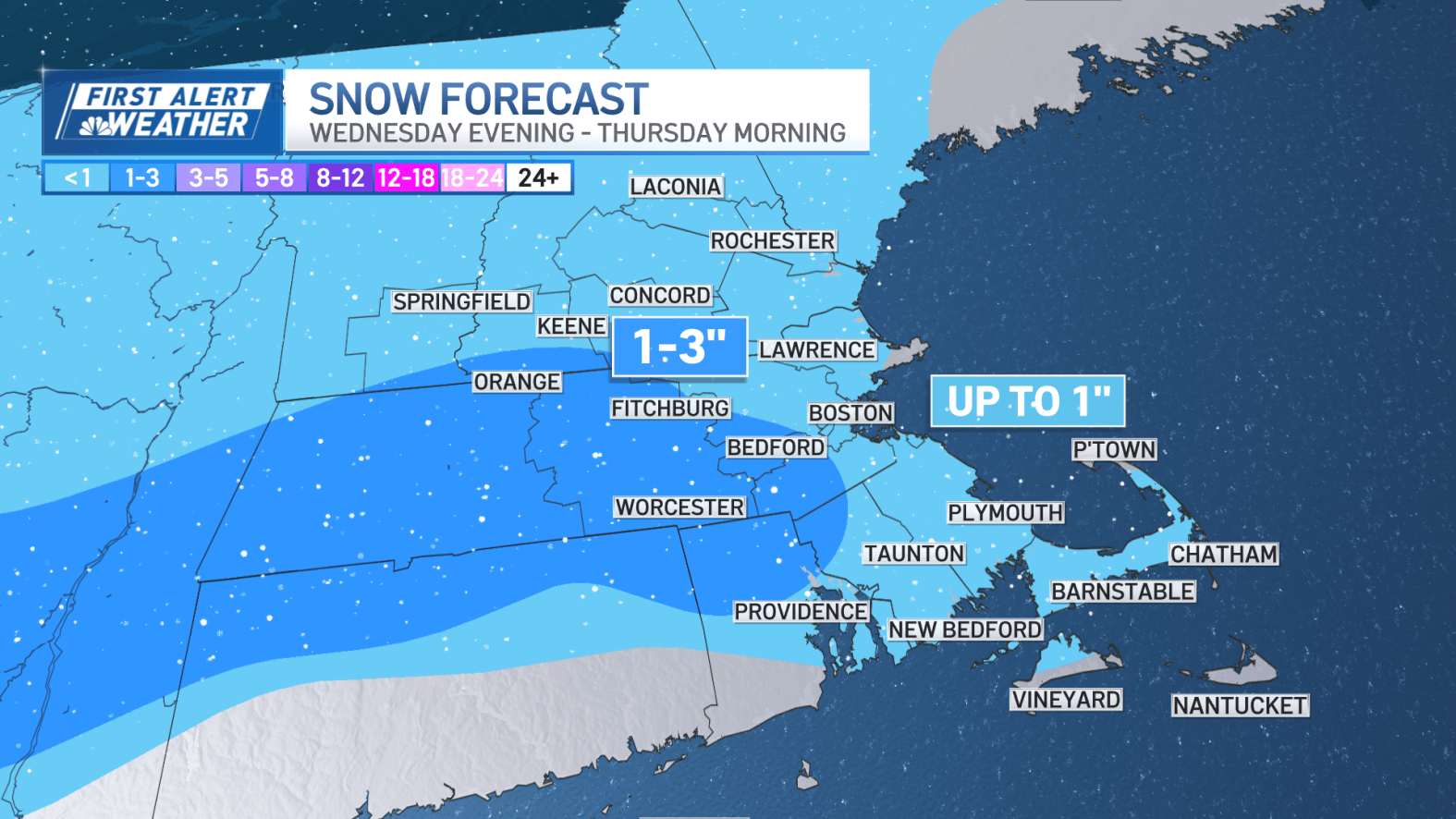 Boston Snow Inches How much snow is Boston getting this week? Snowfall maps, timing – NBC ...