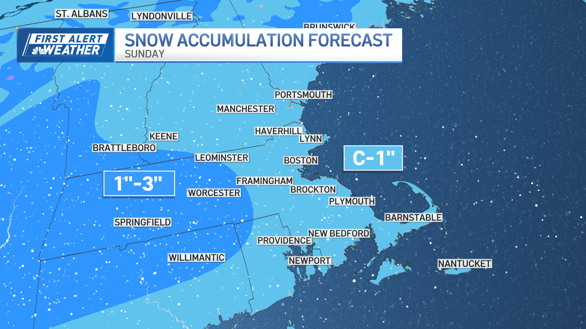 How much snow are we getting in Mass. on Sunday? – NBC Boston