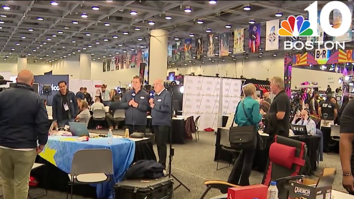 Nbc Rrow Table Here’s a sneak peak at Radio Row during Super Bowl week – NBC Boston
