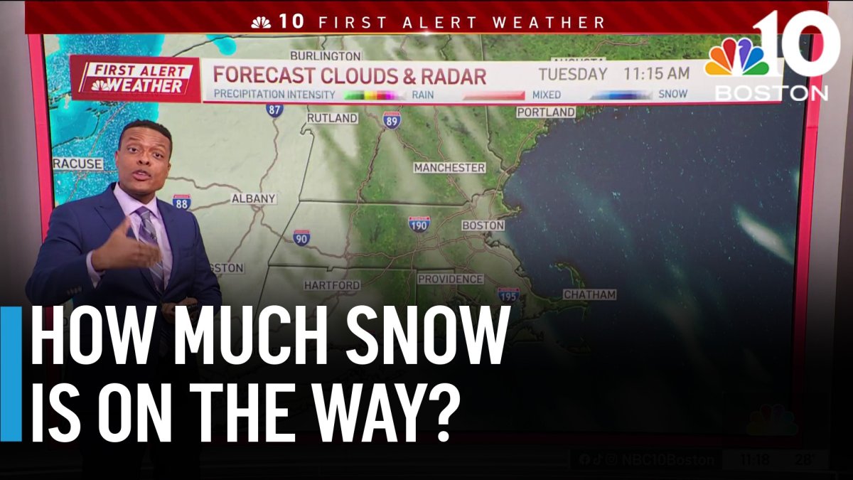 Latest snowfall forecast for New England