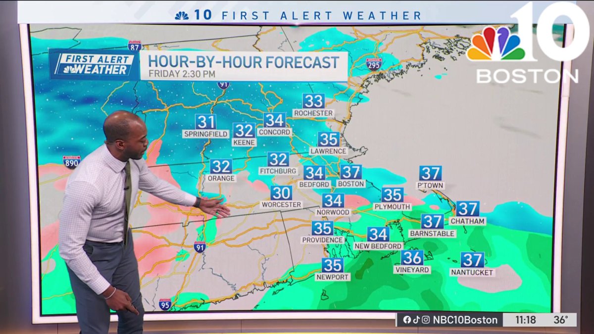 Boston Timing Forecast: Looking at timing for tomorrow’s wintry weather – NBC Boston