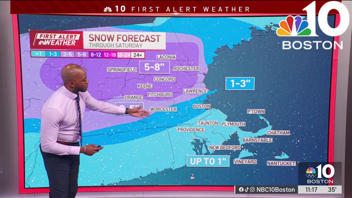 First Alert forecast: Parts of New England could see 5-8 inches of snow ...