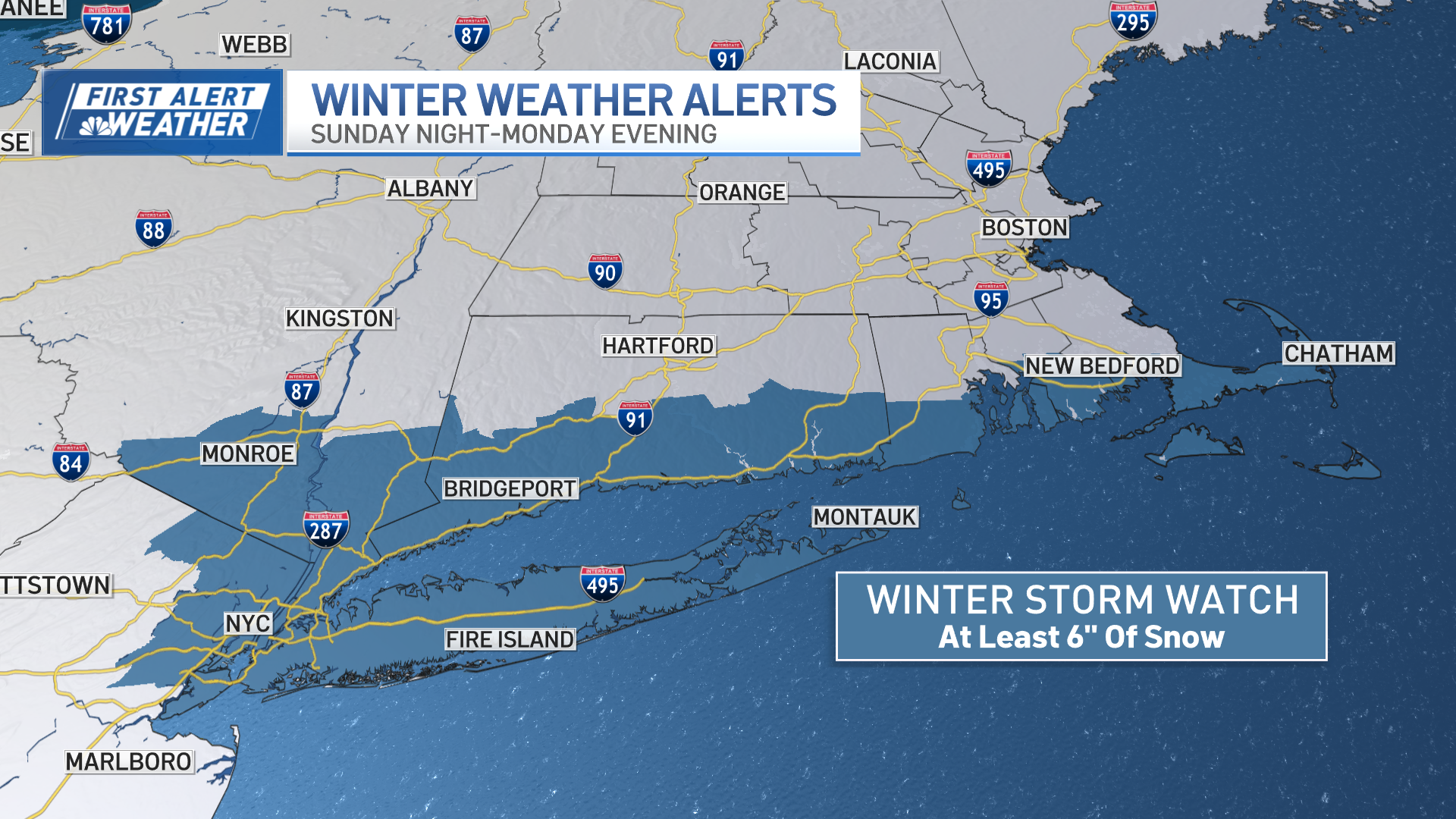 Winter storm Massachusetts: How much snow will we get on Sunday – NBC ...