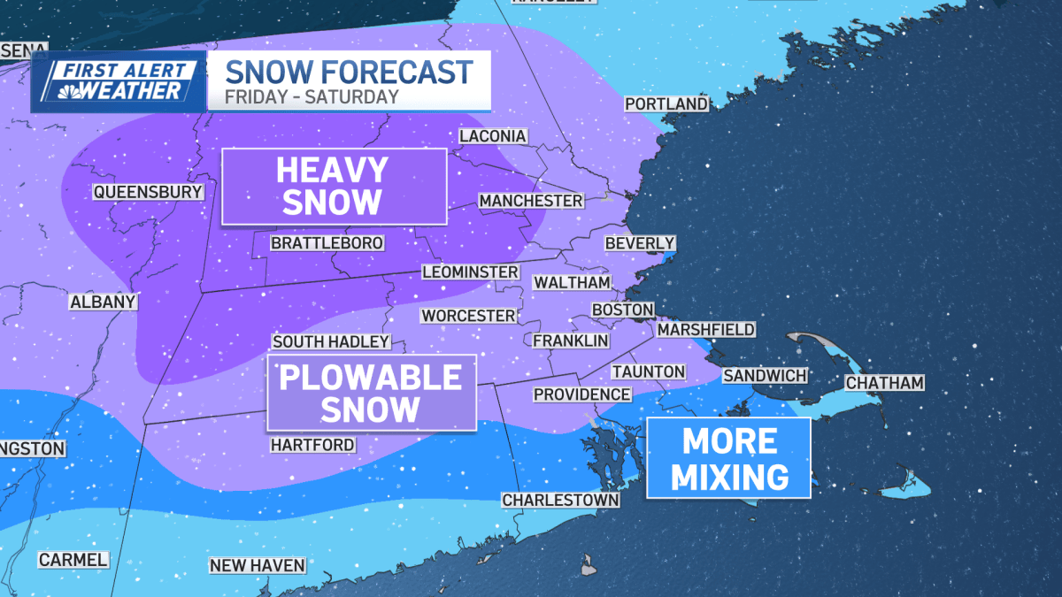 Boston weather: How much snow will Massachusetts get tomorrow? – NBC Boston