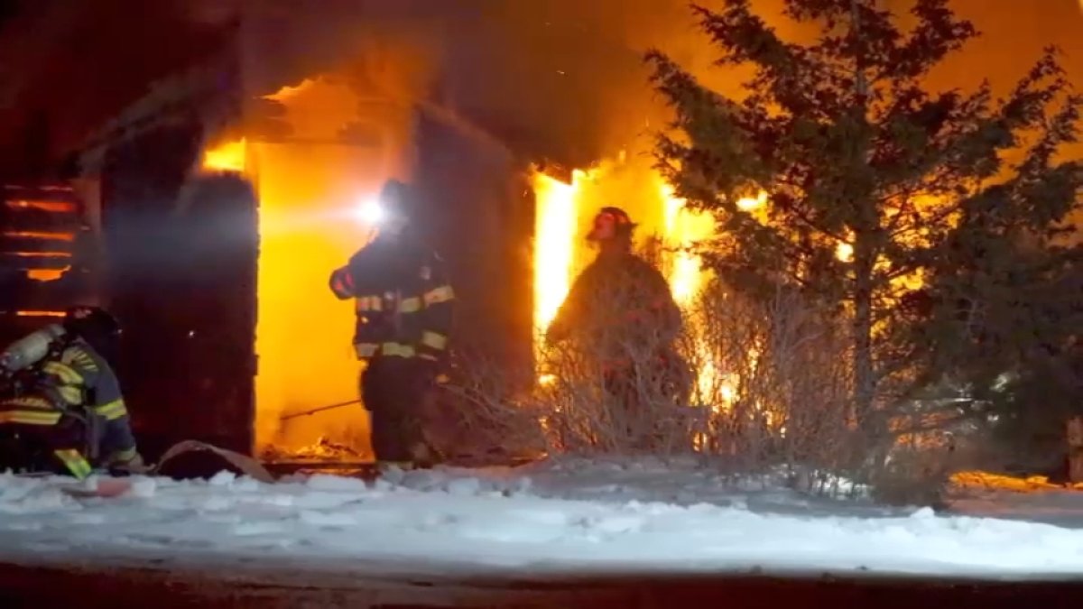 Falmouth home engulfed by flames
