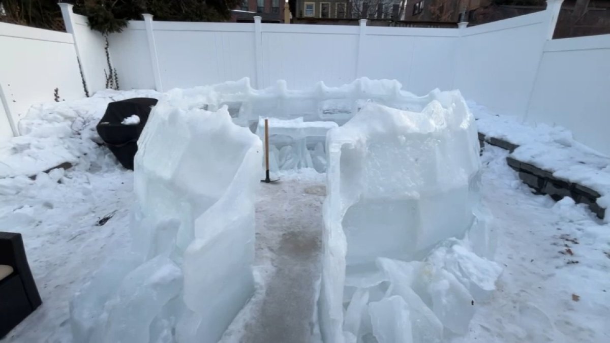A massive backyard igloo went viral in South Boston — and then vandals destroyed it