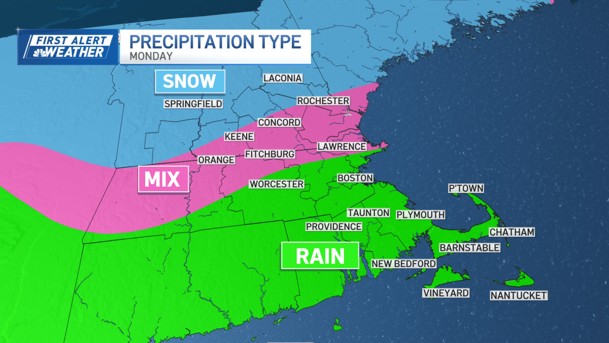 Snow storm Monday in New England, Boston weather forecast – NBC Boston