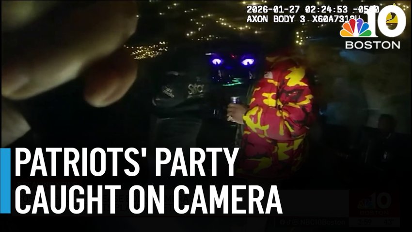 Police body cam footage shows Patriots players' late-night party