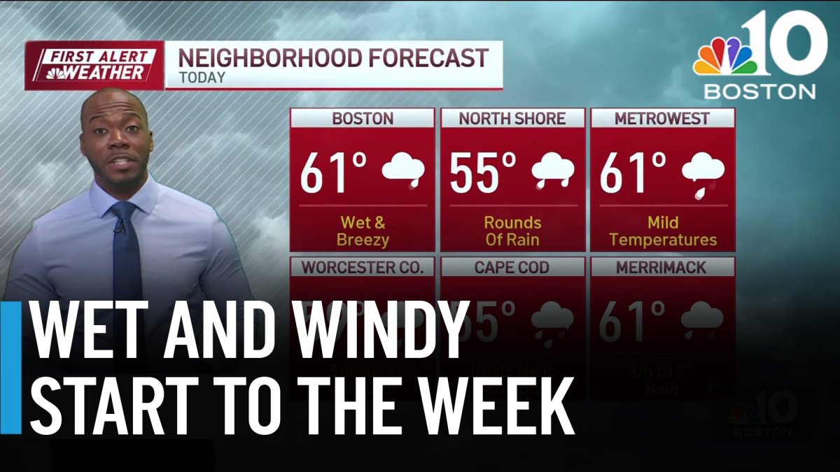 Tracking Monday’s strong winds and heavy rainfall – NBC Boston