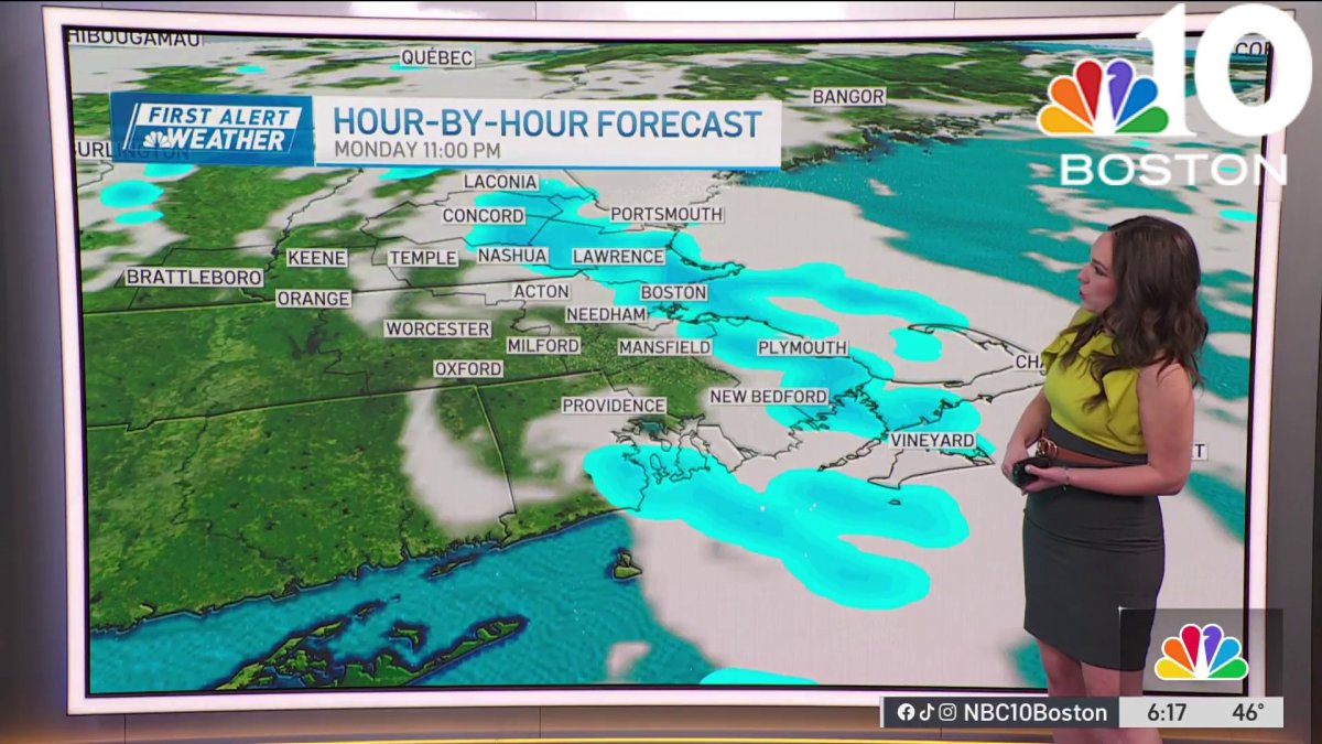 Forecast: Tracking rain and snow Monday – NBC Boston