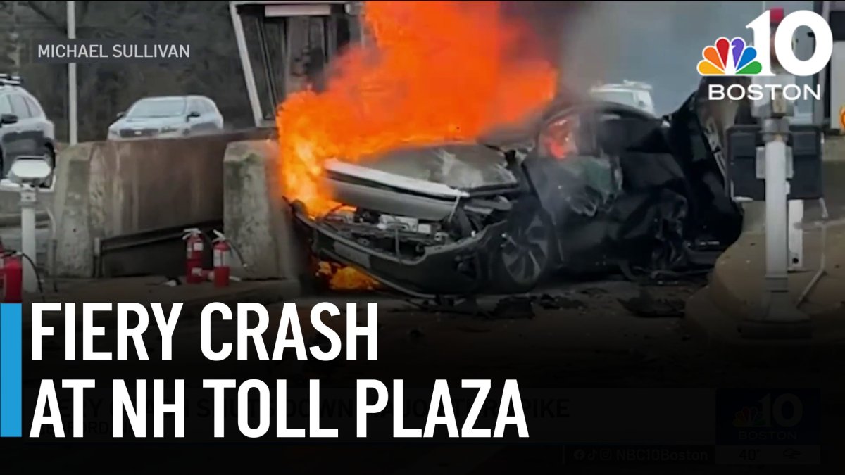 Fiery crash at toll plaza shuts down NH highway – NBC Boston