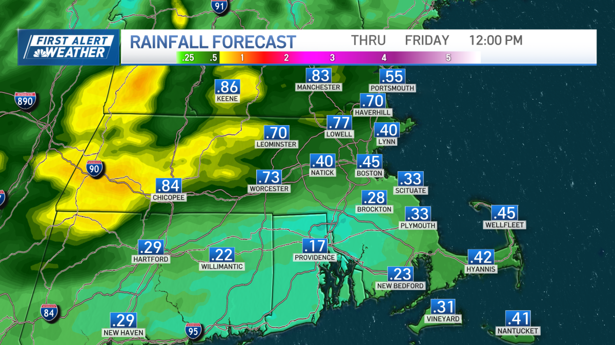 Weather today: Boston will see temps in 60s, plus scattered rain – NBC ...