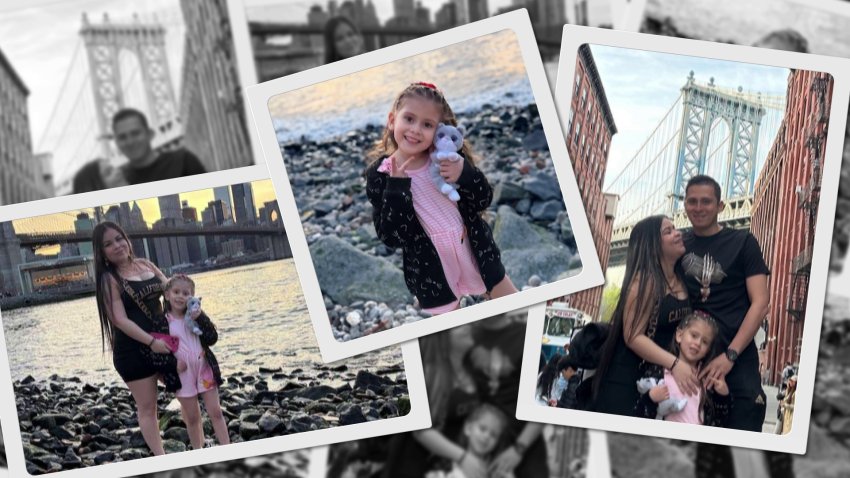 Photos of Yerson Herrera and Kelly Vargas and their daughter Maria.