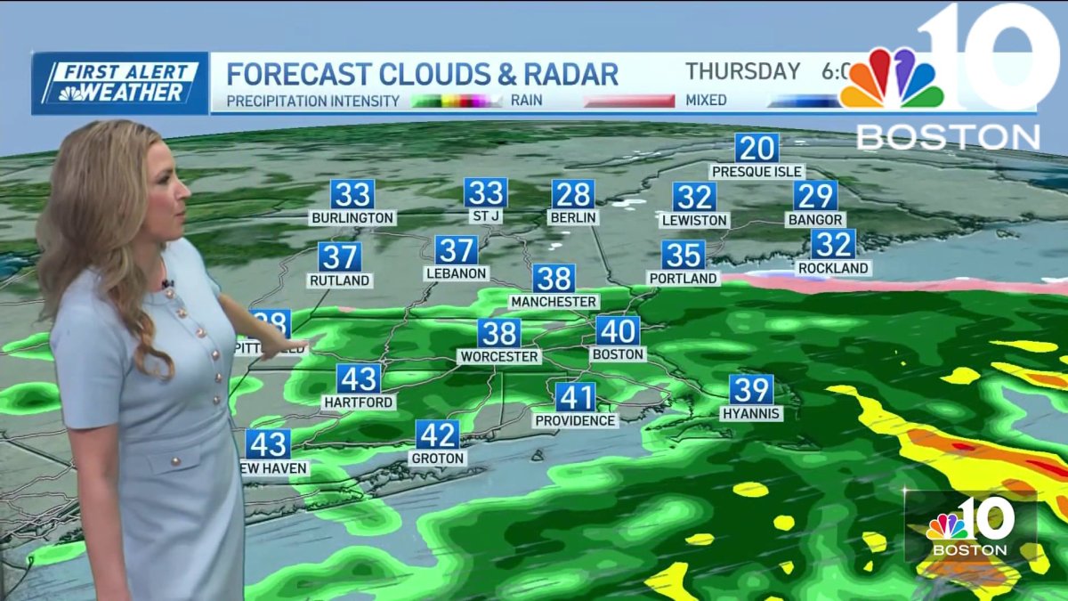 Forecast: Tracking rain showers later today and tomorrow – NBC Boston