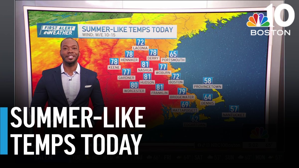 Get ready for temperatures in the 70s — and 80s in spots — on Tuesday ...