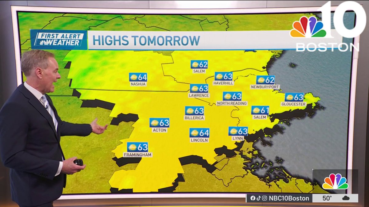 Weather forecast: Highs in the 60s – NBC Boston